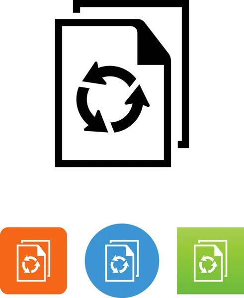 Papel Para Reciclar Con Flechas Vector Icono — Vector de stock