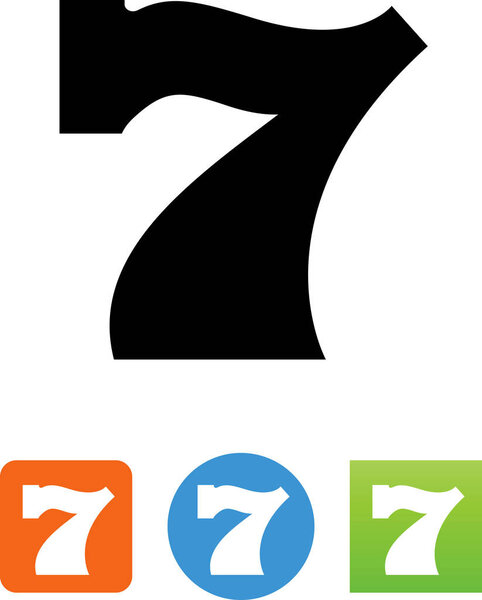 Lucky 7 vector icon