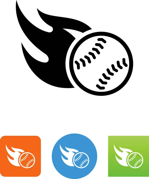 Flaming Baseball Vektor Symbol — Stock vektor