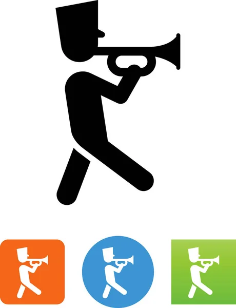 Marching Trumpet Player Icon — Stockvector