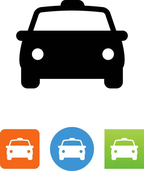 Taxi Icono Del Vector Vista Frontal — Vector de stock