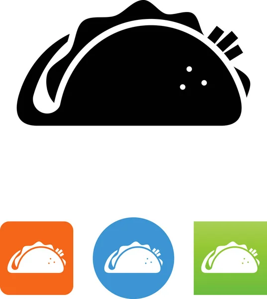 Taco Mexicaans Eten Vector Pictogram — Stockvector