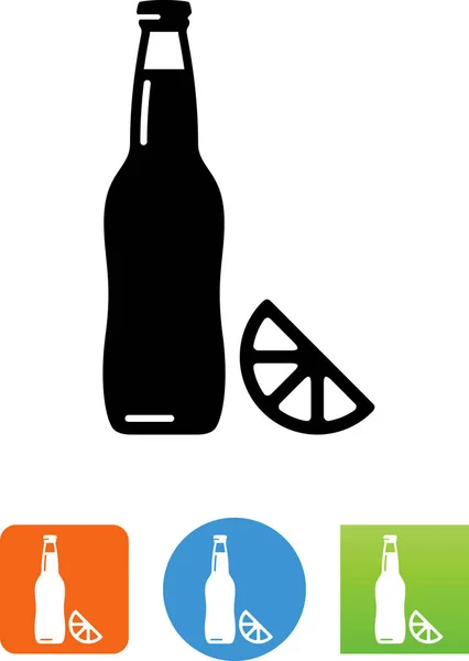 啤酒和石灰矢量图标 — 图库矢量图片