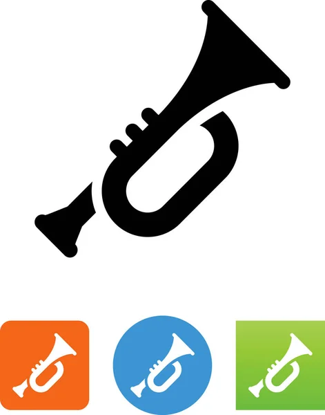 Trumpet Horn Піктограма Музики — стоковий вектор