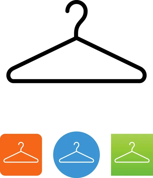 Kleiderbügel Kleiderschrank Vektor Symbol — Stockvektor