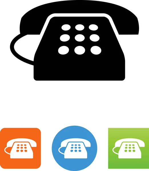 Landline Phone Buttons Vector Icon — Stock Vector