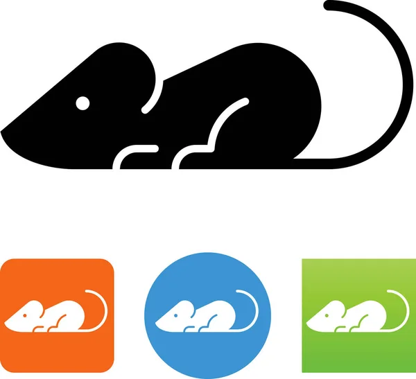 Ikona Myszy Gryzoń Wektor Zwierzę — Wektor stockowy