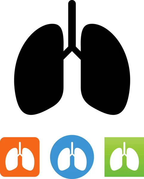 Icône Vecteur Poumons Humains — Image vectorielle