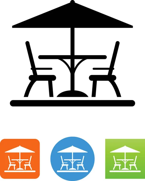 Veranda mobilya vektör simgesi