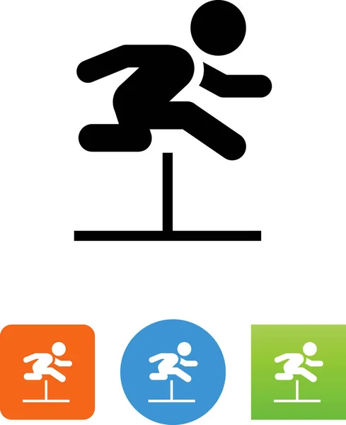 Person Hürdenlauf Vektor Symbol — Stockvektor