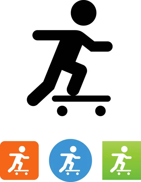 Patineta Icono Vector Patada — Vector de stock