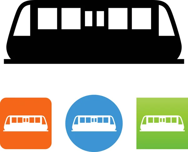 Moderna Tåg Tunnelbana Vektor Symbol — Stock vektor