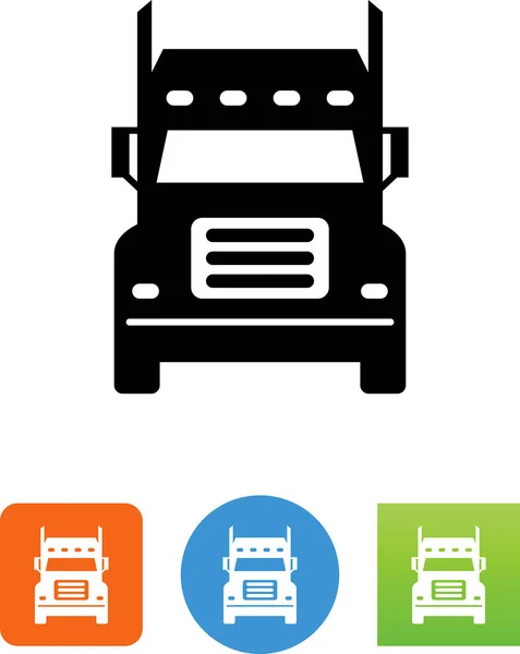 Lkw Frontansicht Vektorsymbol — Stockvektor