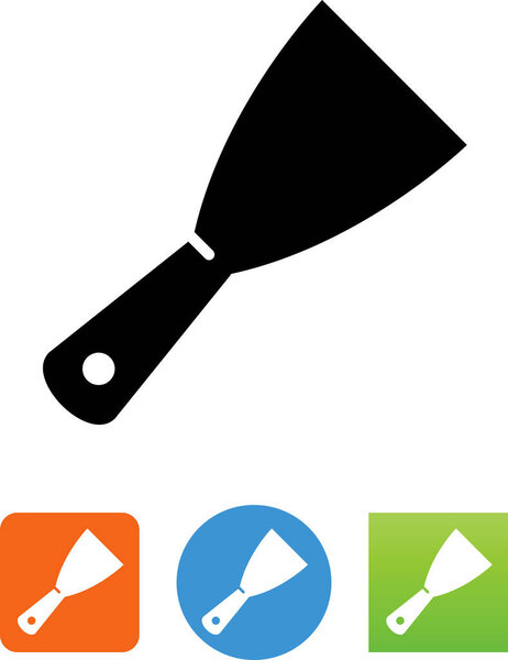 Putty knife vector icon