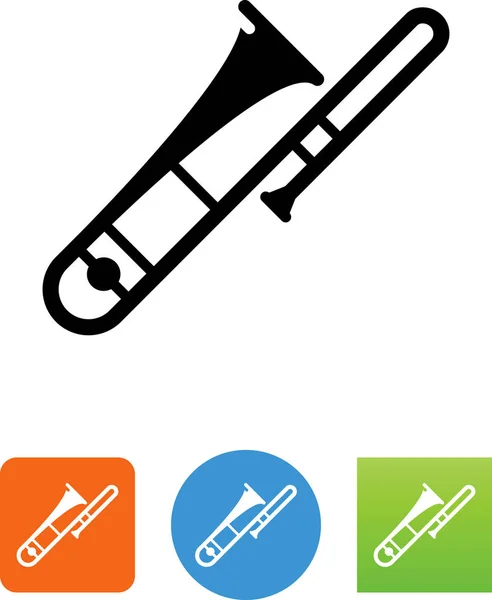 Символ Тромбона Звантаження Векторні Піктограми Відео Мобільних Додатків Веб Сайтів — стоковий вектор