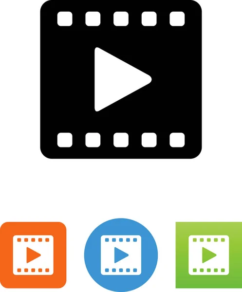 Reproductor Vídeo Con Icono Película — Vector de stock