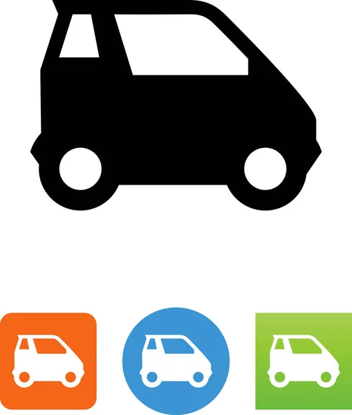 Vista Lateral Icono Coche Inteligente — Vector de stock