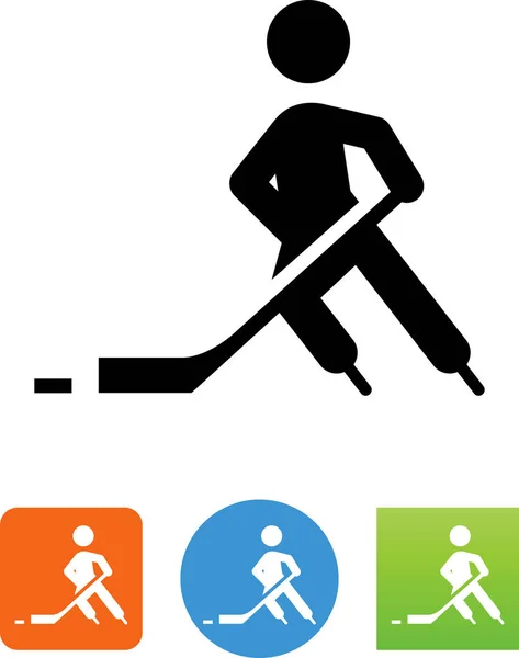 Jugador Hockey Vector Icono — Archivo Imágenes Vectoriales
