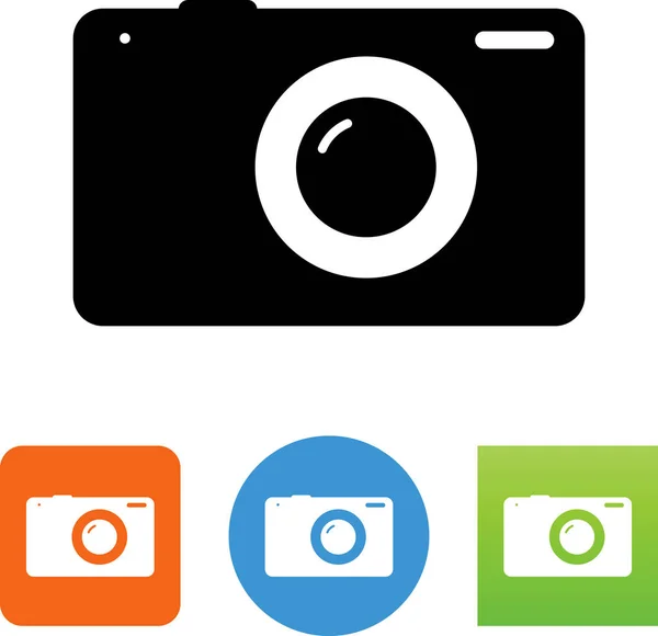 デジタルのポイントし 撮影カメラ レンズ ベクトル アイコン — ストックベクタ