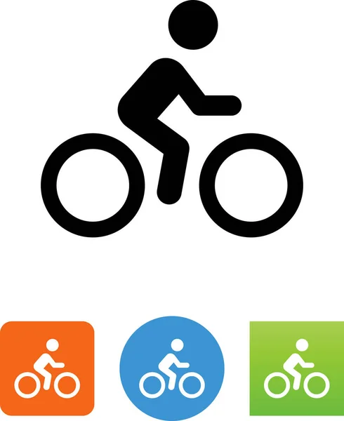 Persoon Rijden Een Fiets Vector Pictogram — Stockvector