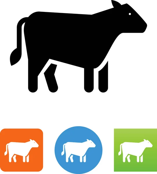 Cow Standing Vector Icon — Stock Vector