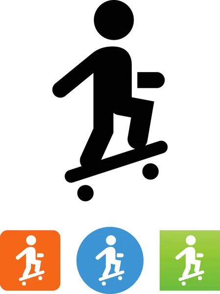 Skateboard Wheelie Vector Icono — Vector de stock