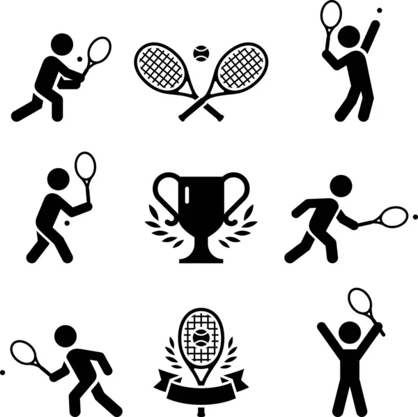 Tennis Vektor Icon Set — Stockvektor