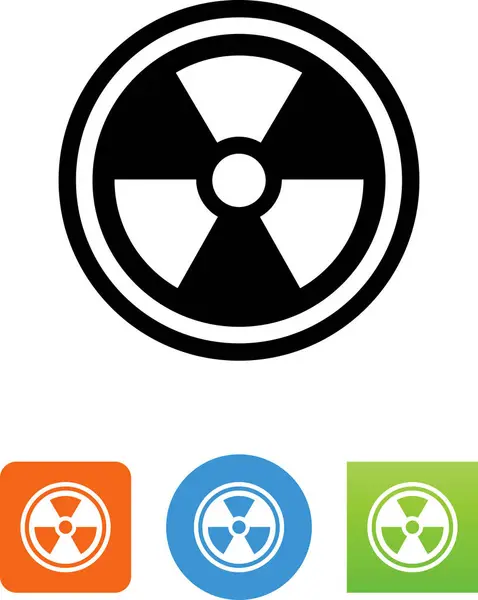 Nuclear Hazard Vector Icon — Stock Vector