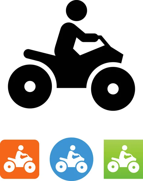 Persona Cabalgando Atv Vector Icono — Vector de stock