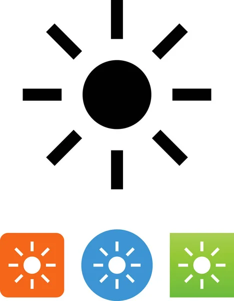 Soleil Lumière Soleil Icône Énergie Solaire — Image vectorielle