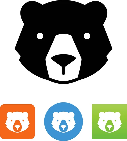 Bear Hoofd Vector Pictogram — Stockvector