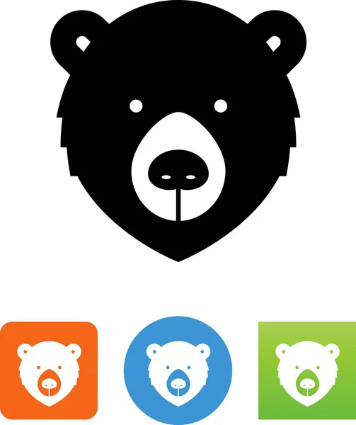 Bear Hoofd Vector Pictogram — Stockvector