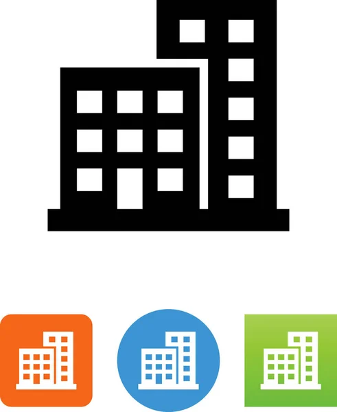 Edificios Urbanos Vector Icono — Vector de stock