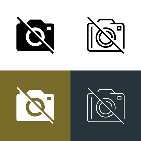 Conjunto Iconos Sin Fotografía — Vector de stock