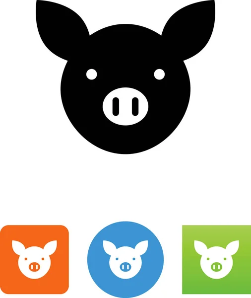 Pig Head Vector Icon — Stock Vector