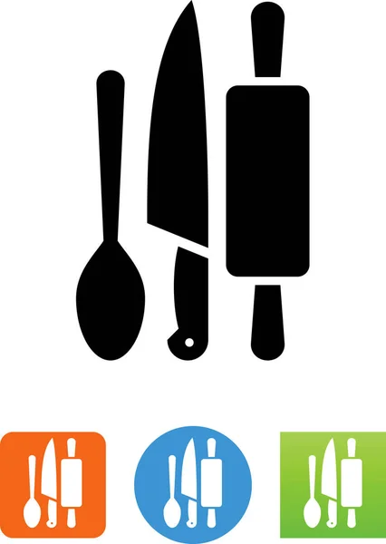 Arts Culinaires Outils Icône — Image vectorielle