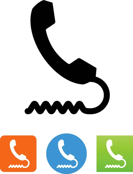 Téléphone Avec Icône Vectorielle Cordon — Image vectorielle