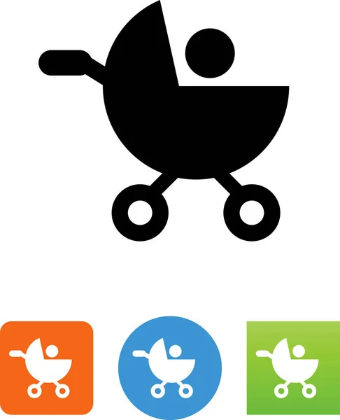 婴儿推车矢量图标 — 图库矢量图片