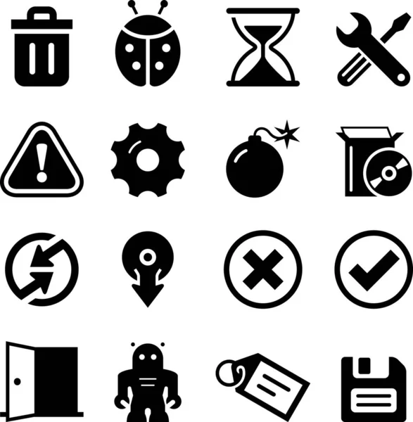 Computersoftware Web Icons — Stockvector