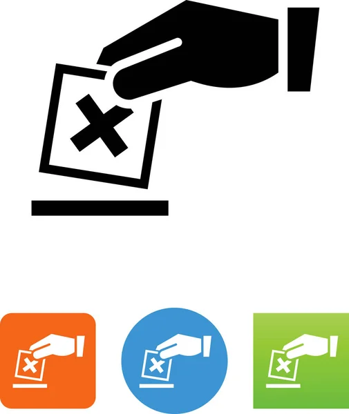 Mano Emitir Icono Vector Voto — Vector de stock