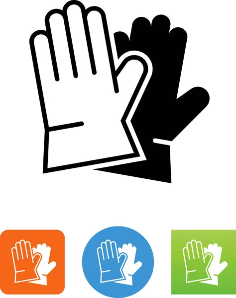 Hand Van Handschoenen Werk Handschoenen Vector Pictogram — Stockvector