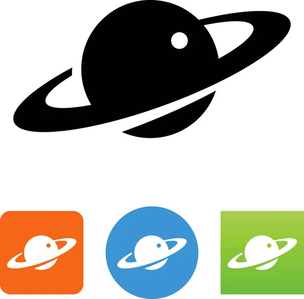 Planet Saturn Vector Icon — Stock Vector
