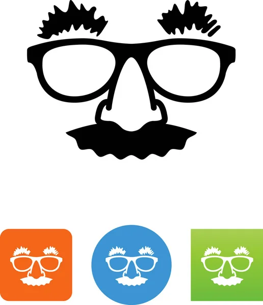 Comedy Glasses Mustache Vector Icon — Stock Vector