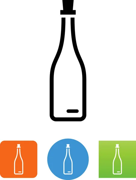 Botella Transparente Con Icono Vectores Corcho — Archivo Imágenes Vectoriales