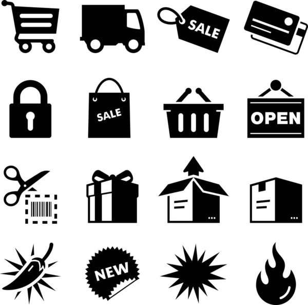 Shopping Retail Commerce Icons Royalty Free Stock Vectors