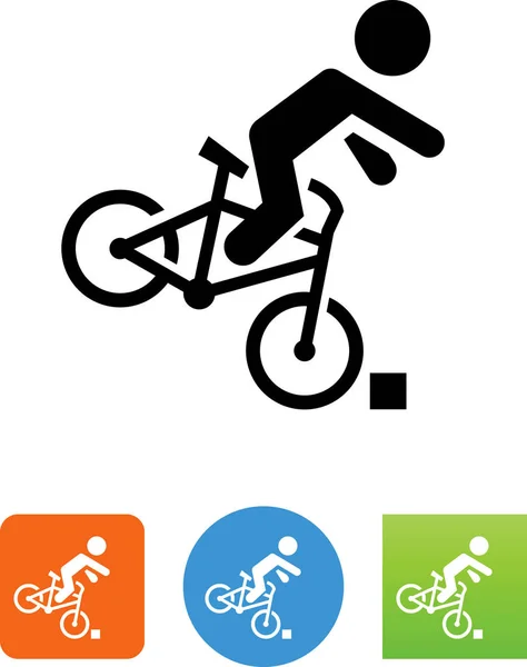 Persona Cayendo Icono Vector Bicicleta — Vector de stock