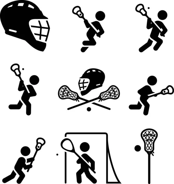 Lacrosse Team Vector Icons Vector Graphics