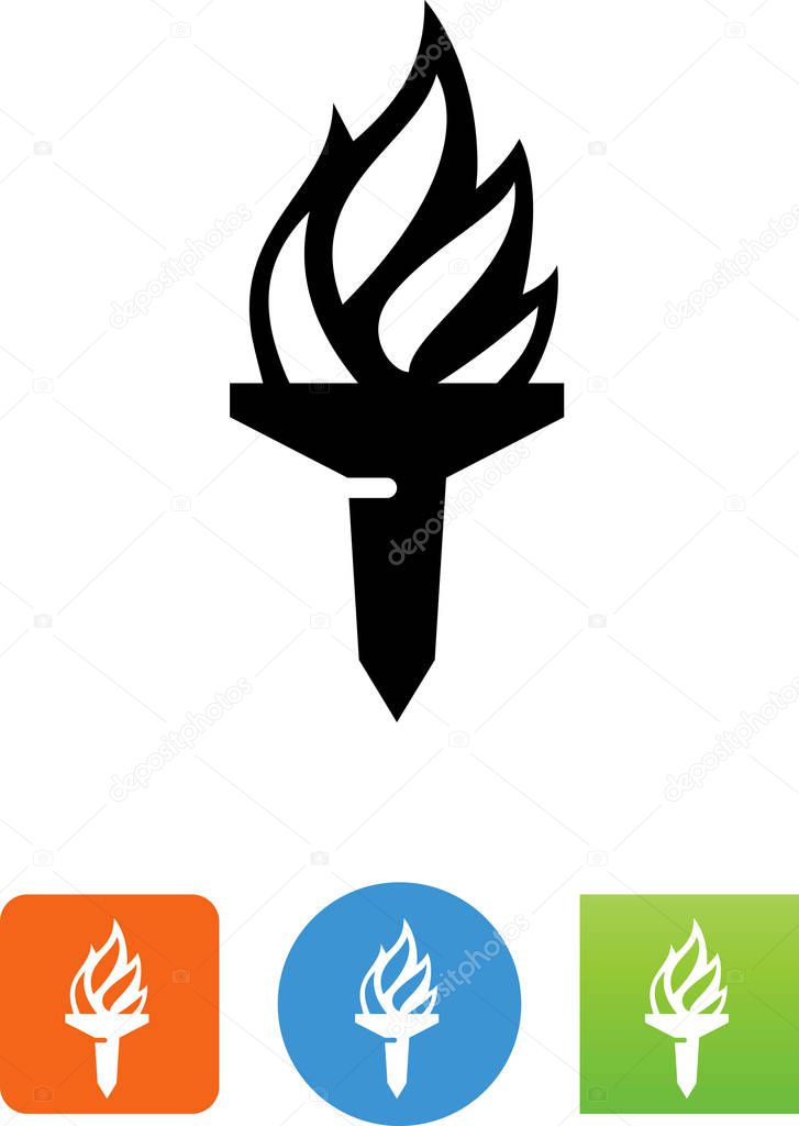 Flaming torch / Education / Light source icon