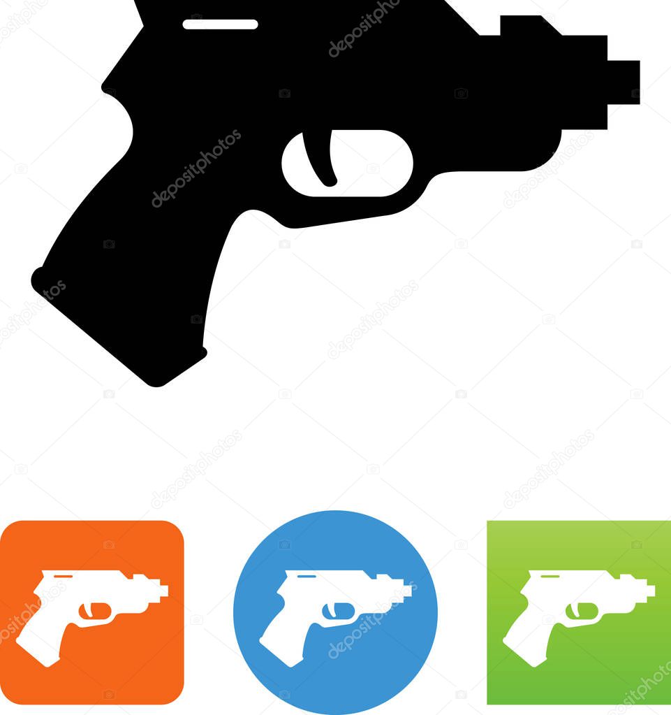Ray gun vector icon
