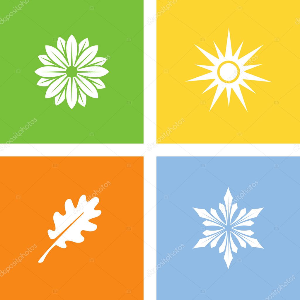 Four seasons vector icon